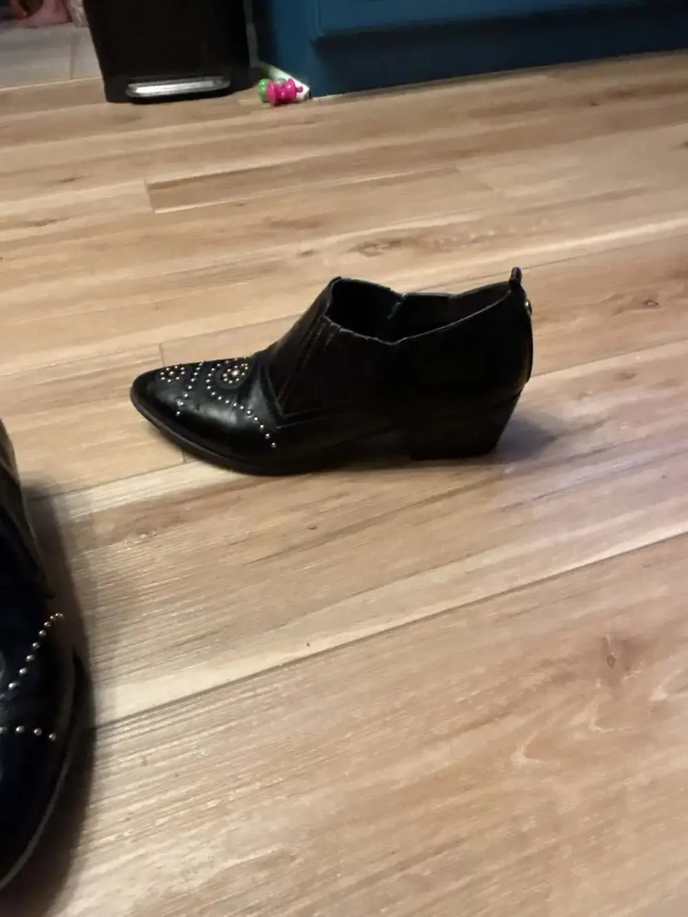 Circus by Sam Edelman Black Studded Western Ankle Booties